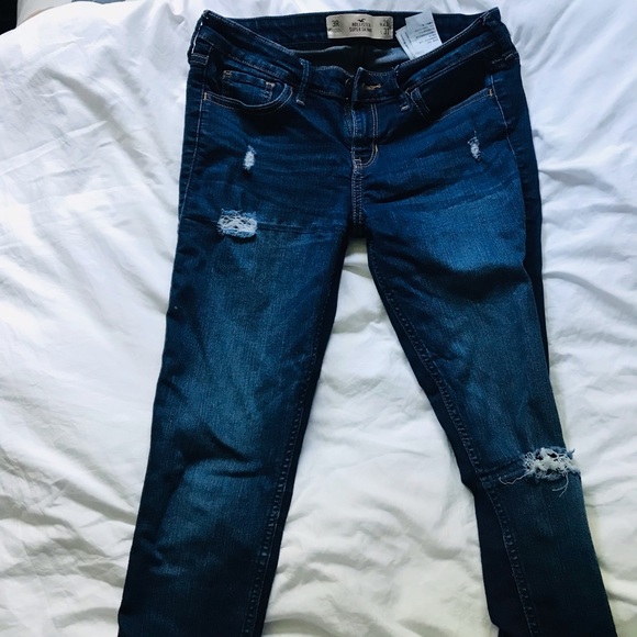 Hollister Superskinny ripped blue jeans - Picture 3 of 4